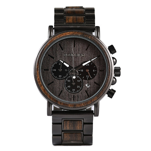 Load image into Gallery viewer, P09 Wood and Stainless Steel Watches
