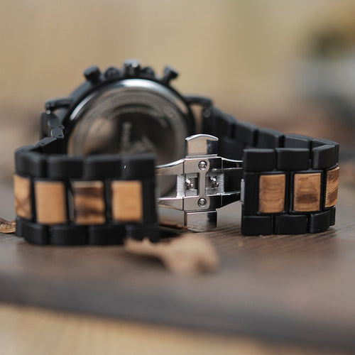 Load image into Gallery viewer, P09 Wood and Stainless Steel Watches
