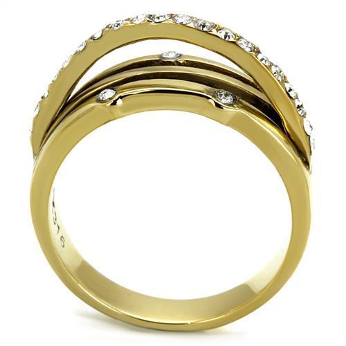 Load image into Gallery viewer, TK2611 - IP Gold(Ion Plating) Stainless Steel Ring with Top Grade
