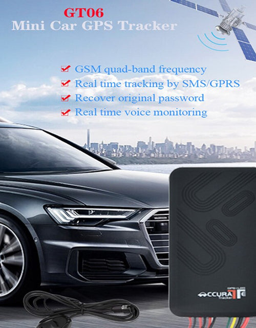 Load image into Gallery viewer, Mini GT06 Car GPS Tracker SMS GSM GPRS Vehicle Online Tracking System Monitor Remote Control Alarm for Google Map Gps Locator
