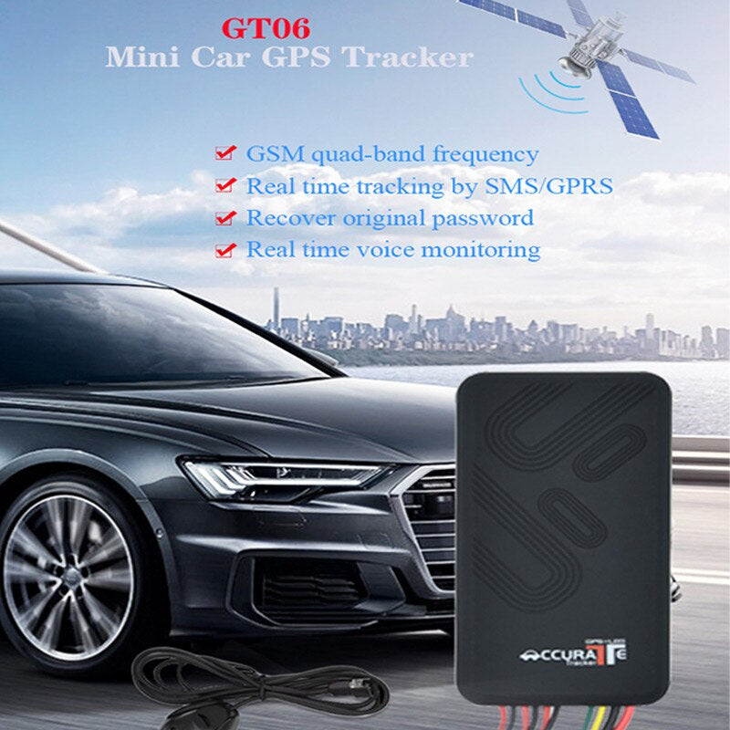 Mini GT06 Car GPS Tracker SMS GSM GPRS Vehicle Online Tracking System Monitor Remote Control Alarm for Google Map Gps Locator